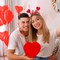2 Pcs Valentine's Day St. Patrick's Day Headbands Set Sequin Heart and Green Clover Glittery Hair Accessories for Women Men Party Gift Decoration
